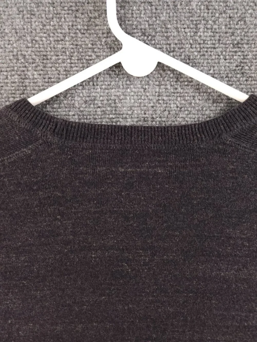 Polo Ralph Lauren Men Charcoal Gray Heathered Cotton Crewneck Sweater Large